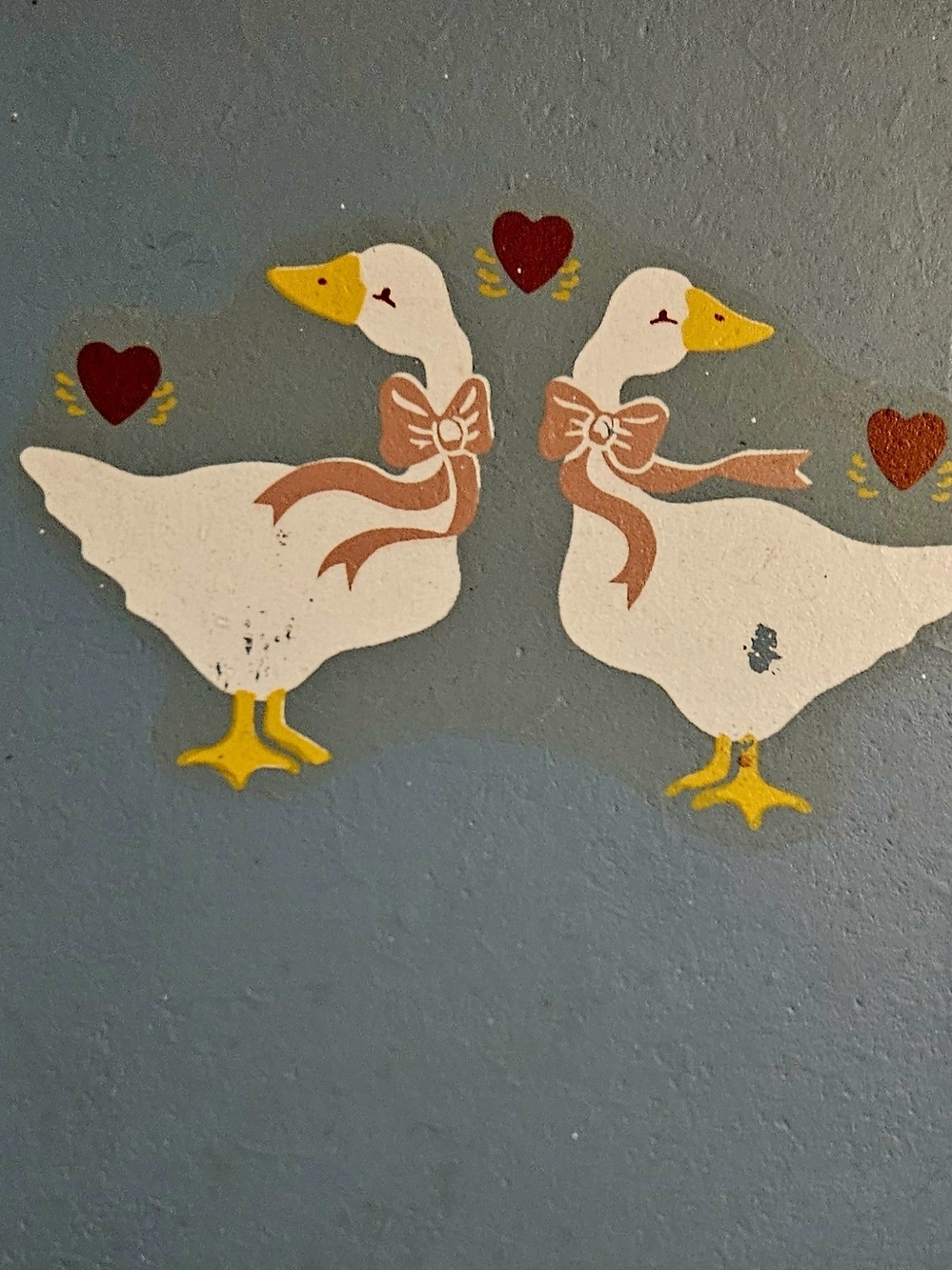 Vintage Country Goose Wooden Wall Grocery List Message Center Board Kitchen